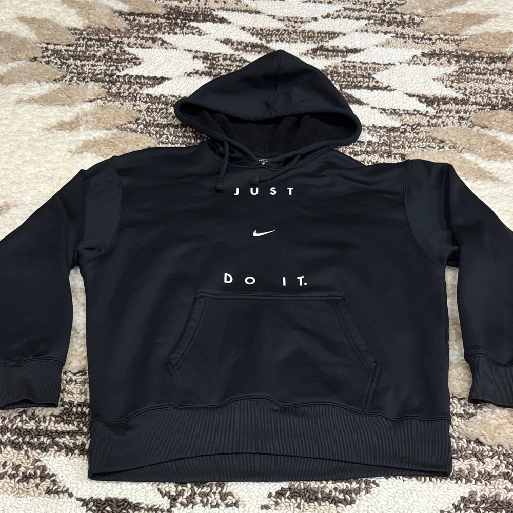 Nike Black Hoodie with Just Do It Print